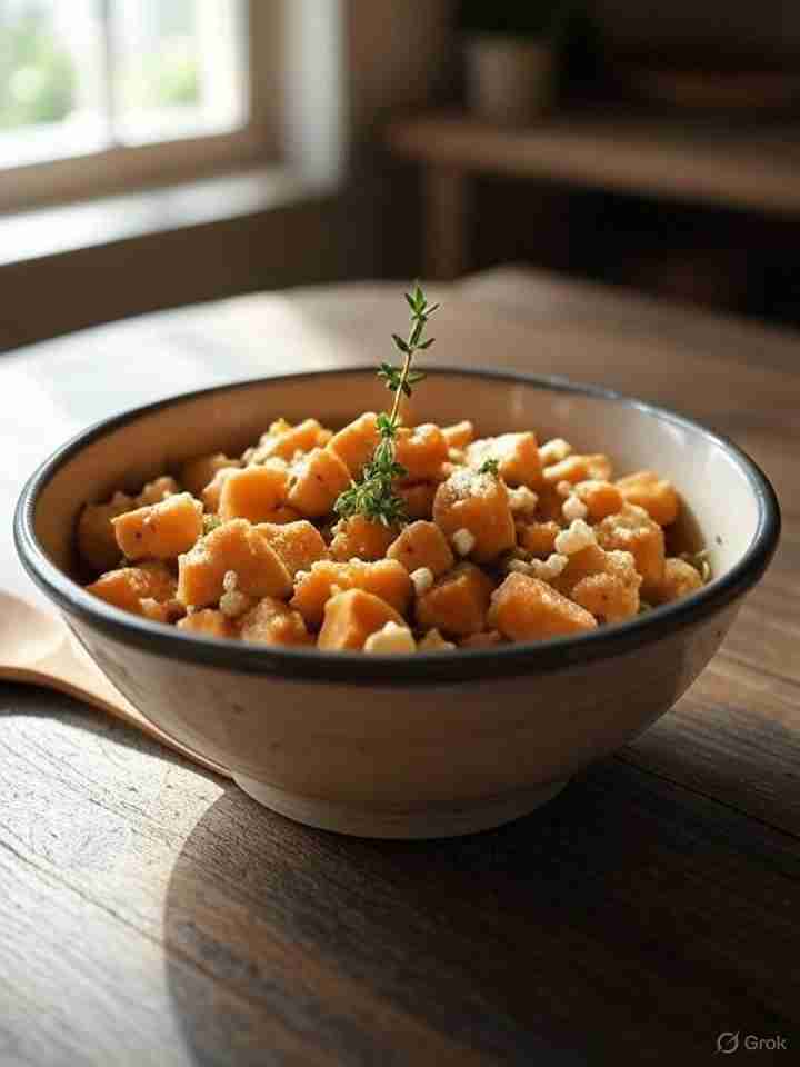 Boerenkoolstamppot met zoete aardappel en feta