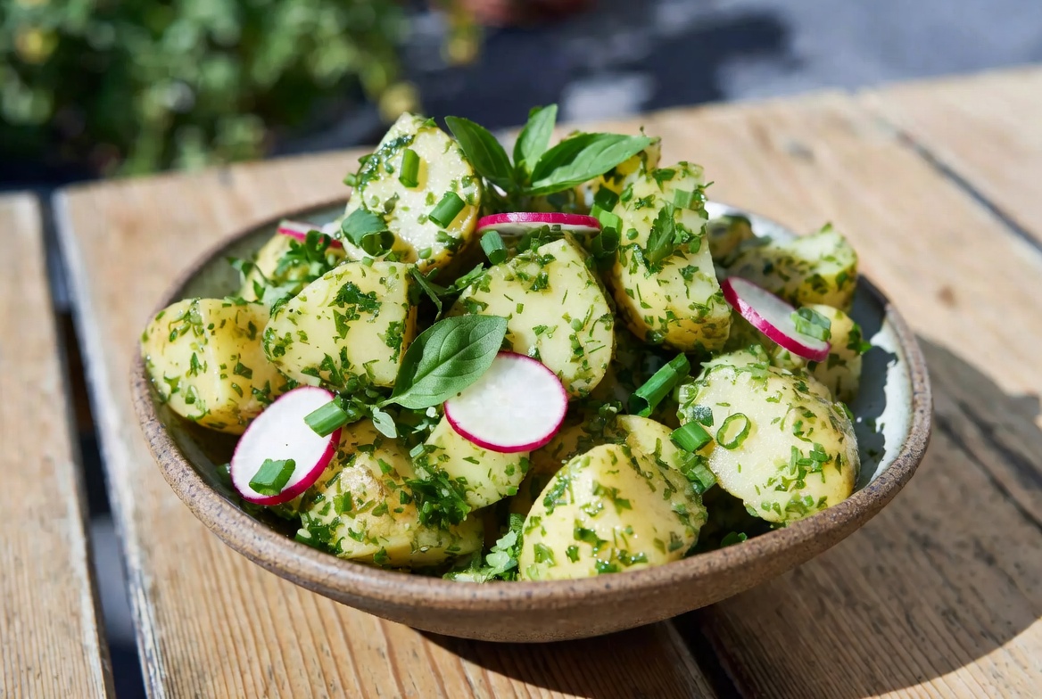 Frisse Augustus Aardappelsalade met Tuinkruidendressing
