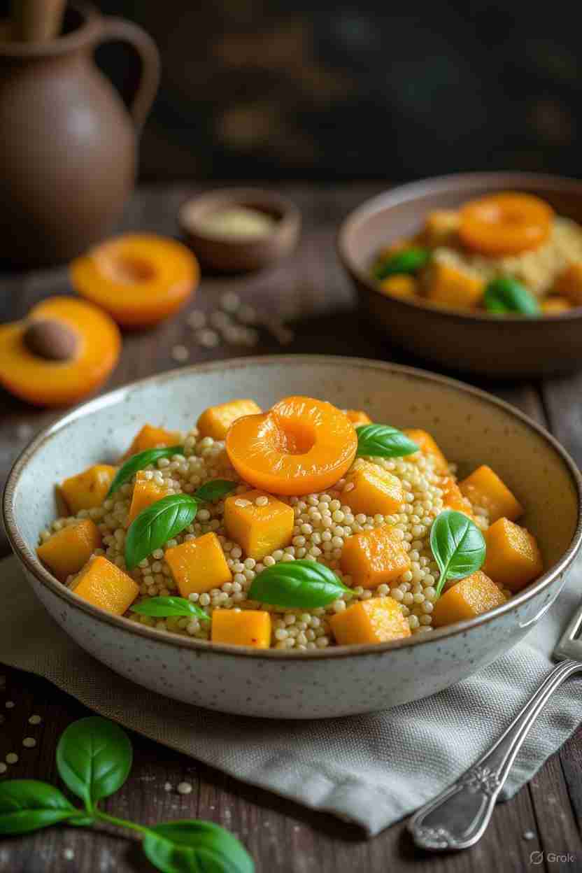 Geroosterde Bieten Millet Schotel met Pruim