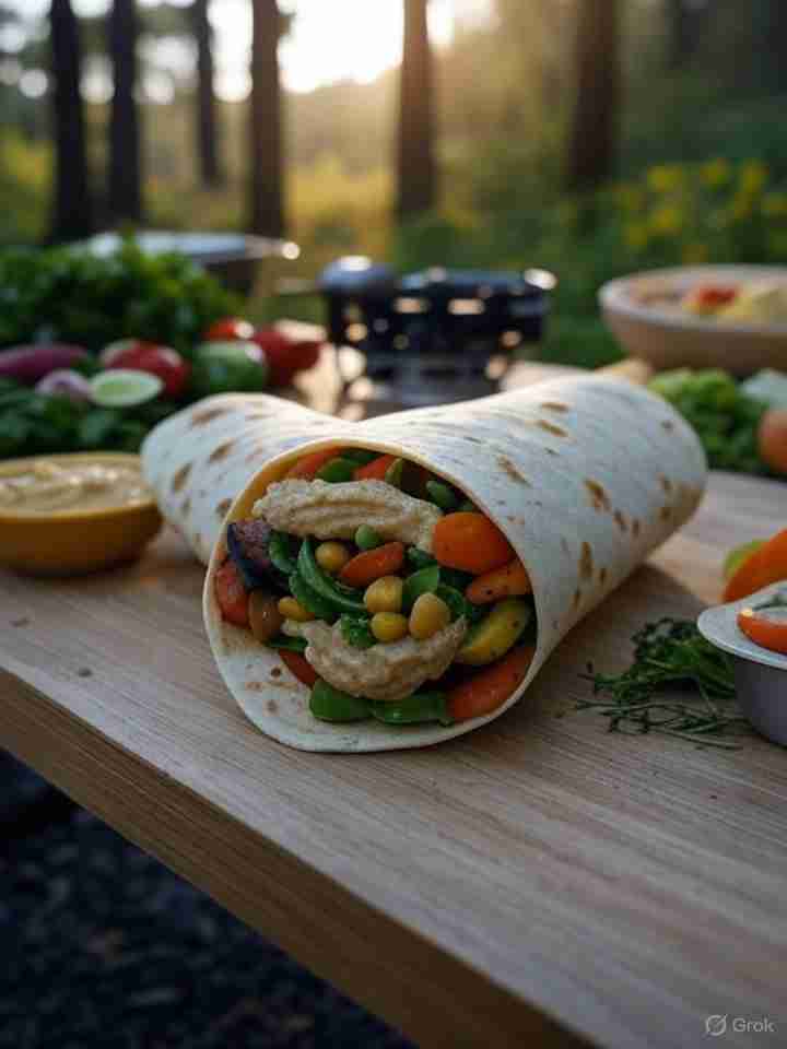 Geroosterde Groente Wrap met Hummus