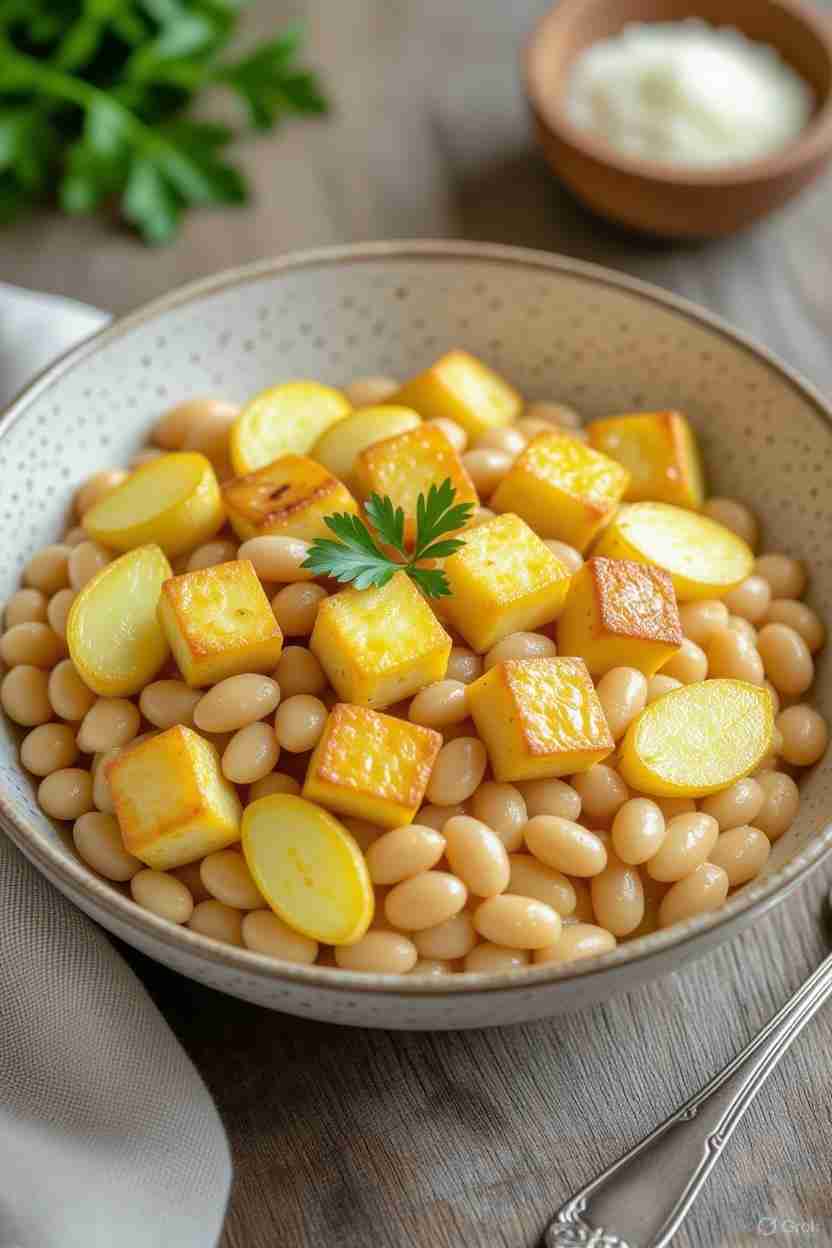 #dagrecept 22 september Geroosterde Pastinaak-Bonenschotel met Peer