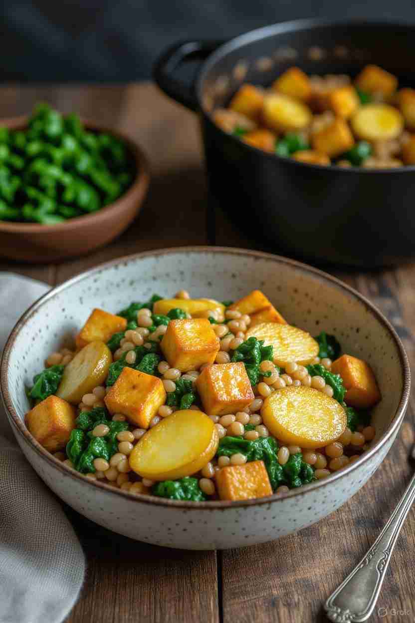 Geroosterde Pastinaak Farro Stoof met Peer