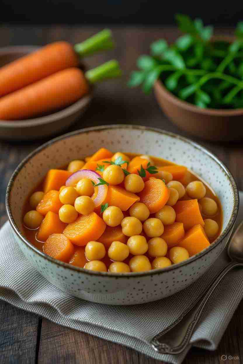 Geroosterde Wortel-Chickpea Stoof 