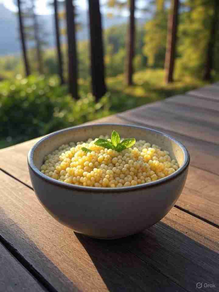 Gestoofde Snijbonen met Parelcouscous en Munt
