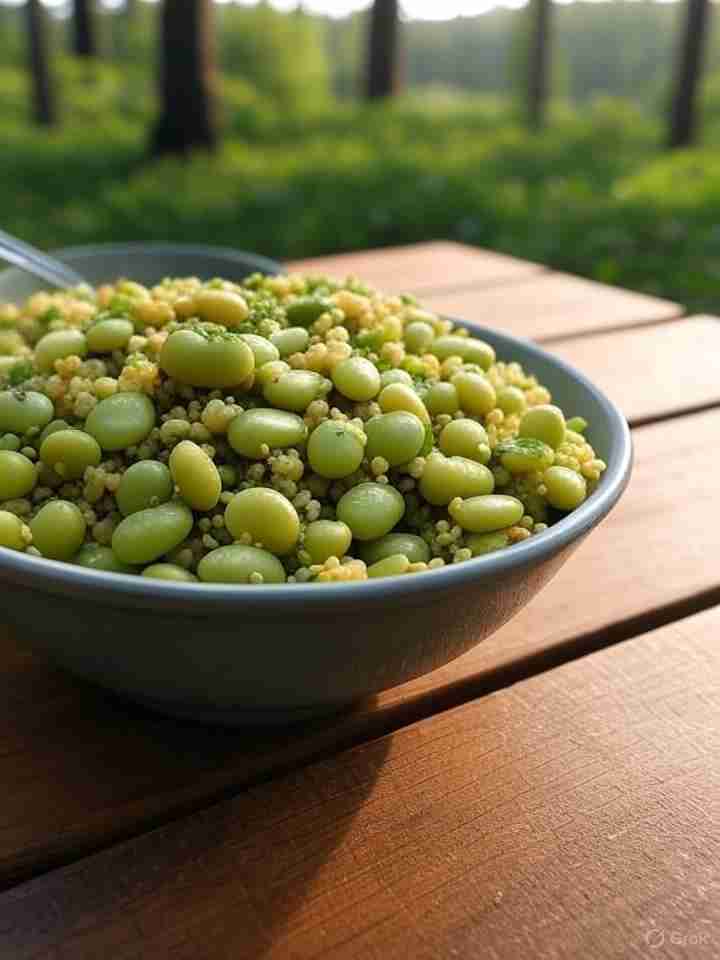 Gestoofde Tuinbonen met Bulgur en Verse Kruiden