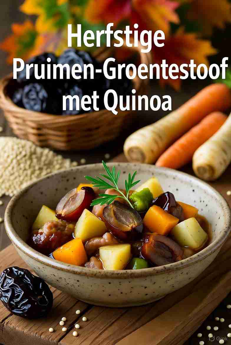 Herfstige Pruimen Groentestoof met Quinoa