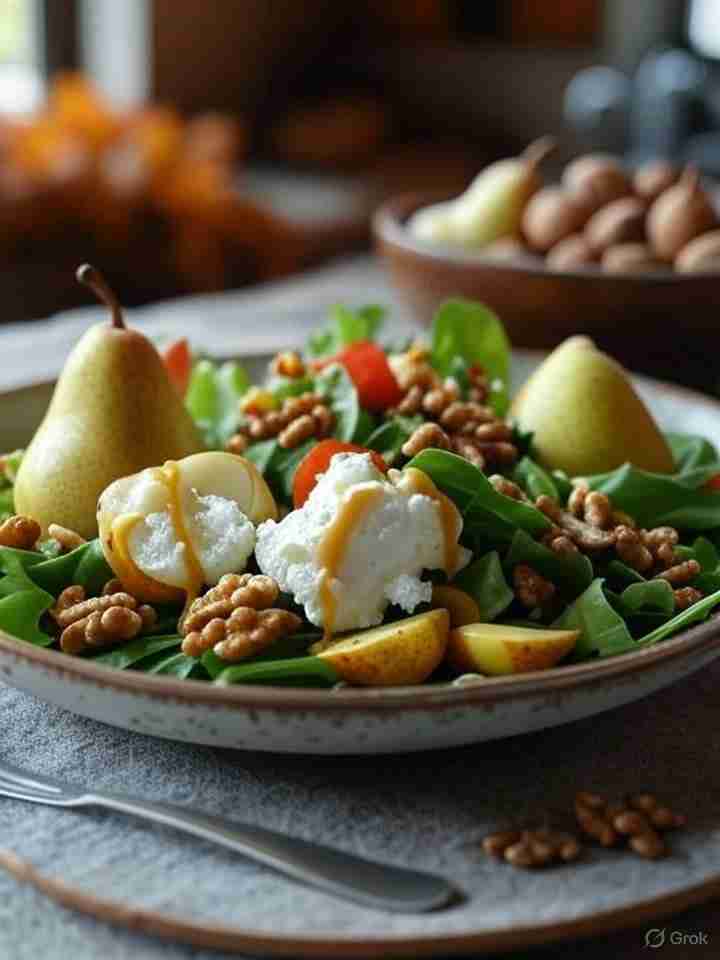 Herfstsalade met Peer en Walnoot
