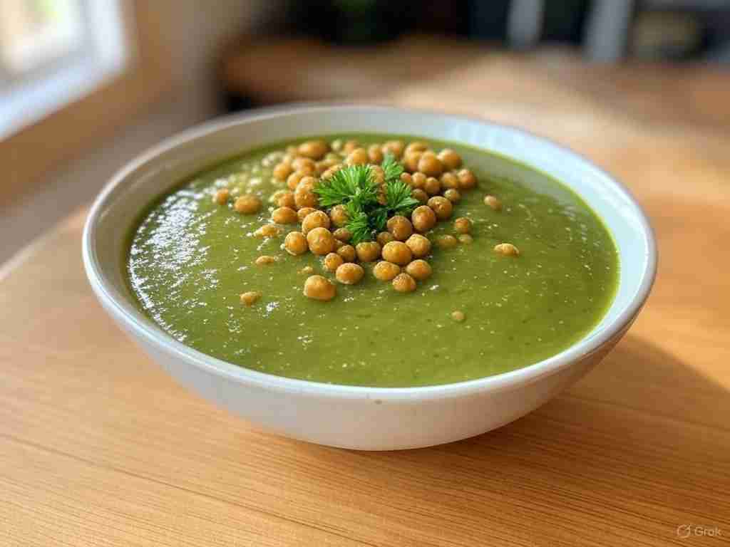 Lente Peterseliewortelsoep met Geroosterde Kikkererwten