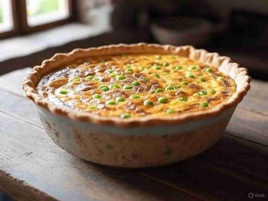 Lentequiche met Prei en Erwten (vers)