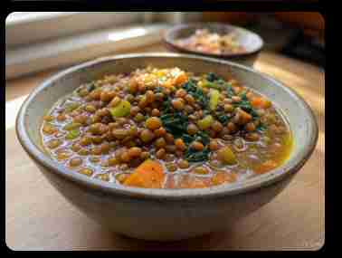 Lentese groentestoofpot met linzen