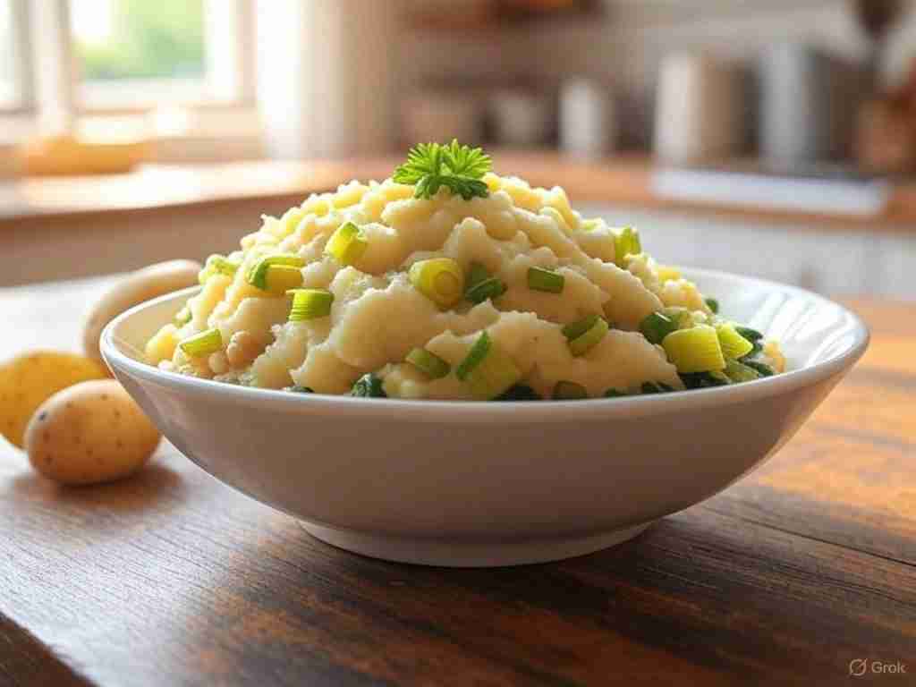  Lentestamppot met raapstelen en nieuwe aardappelen