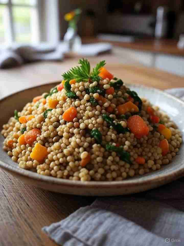 Linzen groenteschotel met volkoren couscous