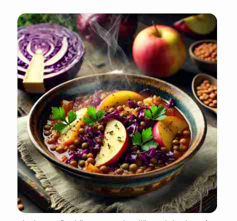 Rode Kool Stoofpot met Appel en Linzen