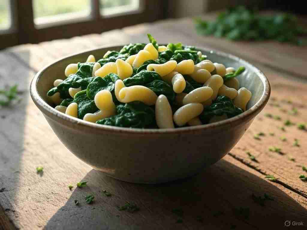 Spinazie-Tuinbonenpasta