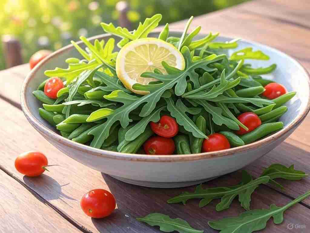 Tuinbonensalade met rucola en citroen