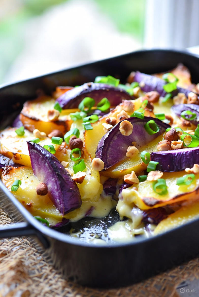 Winterse Knolselderij Pastinaak Gratin met Hazelnoten en Beemster Kaas