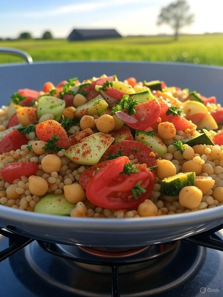 Zomerse Courgette Tomaat Couscoussalade