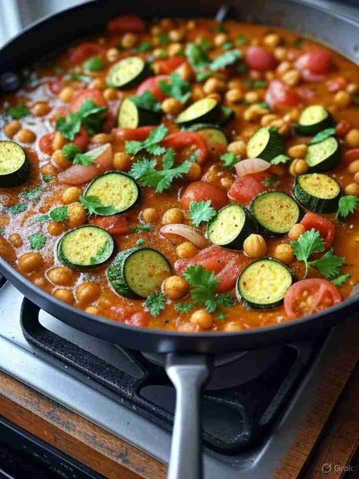 courgette tomaat chickpeacurry