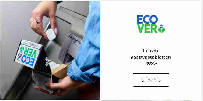 25% korting op Ecover Vaatwastabletten