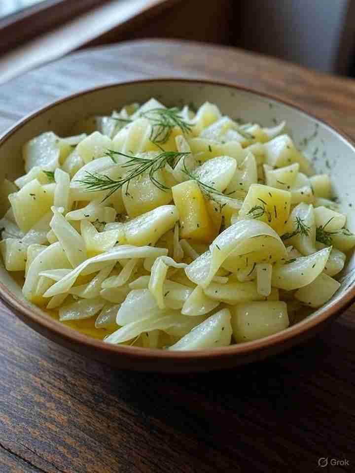kool met aardappelen en dille