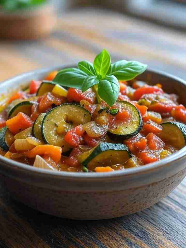 ratatouille met courgette en tomaat